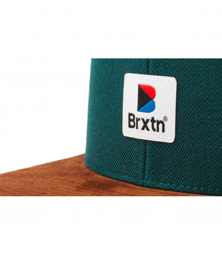 snapback verde marron Brixton